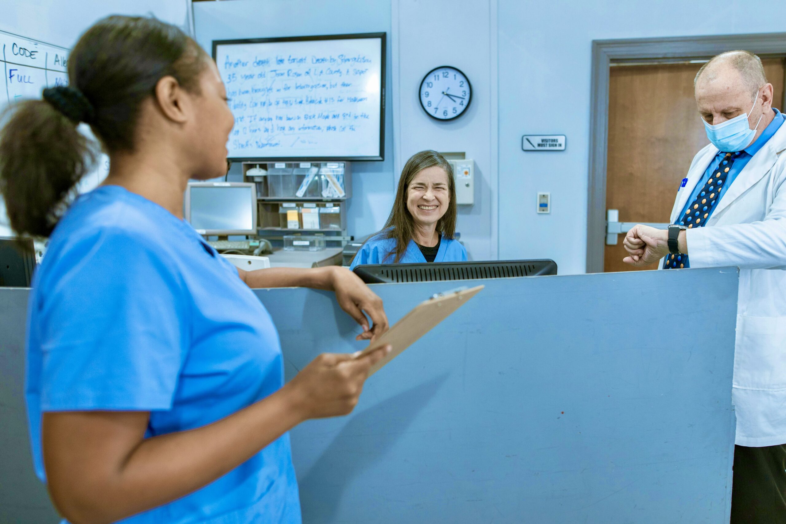 Image of two nurses and a doctor